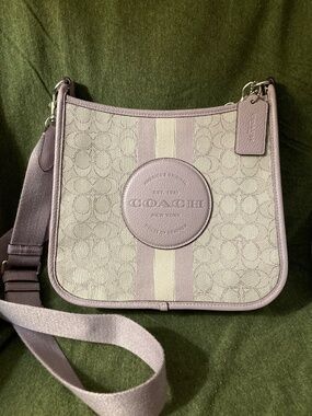 Coach Dempsey File Crossbody Signature Print Canvas/lLeather